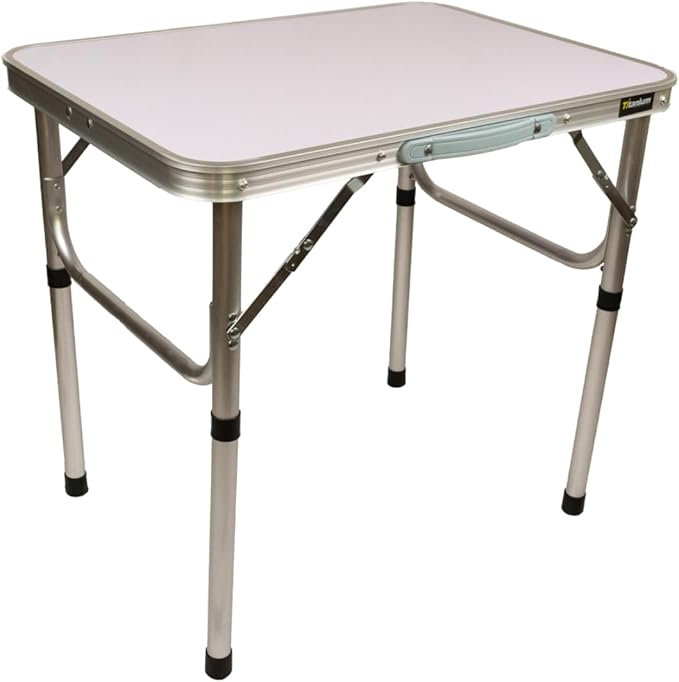 Mesa Dobrável de Alumínio com Tampão em MDF Titanium 07728