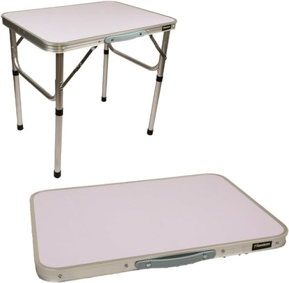 Mesa Dobrável de Alumínio com Tampão em MDF Titanium 07728