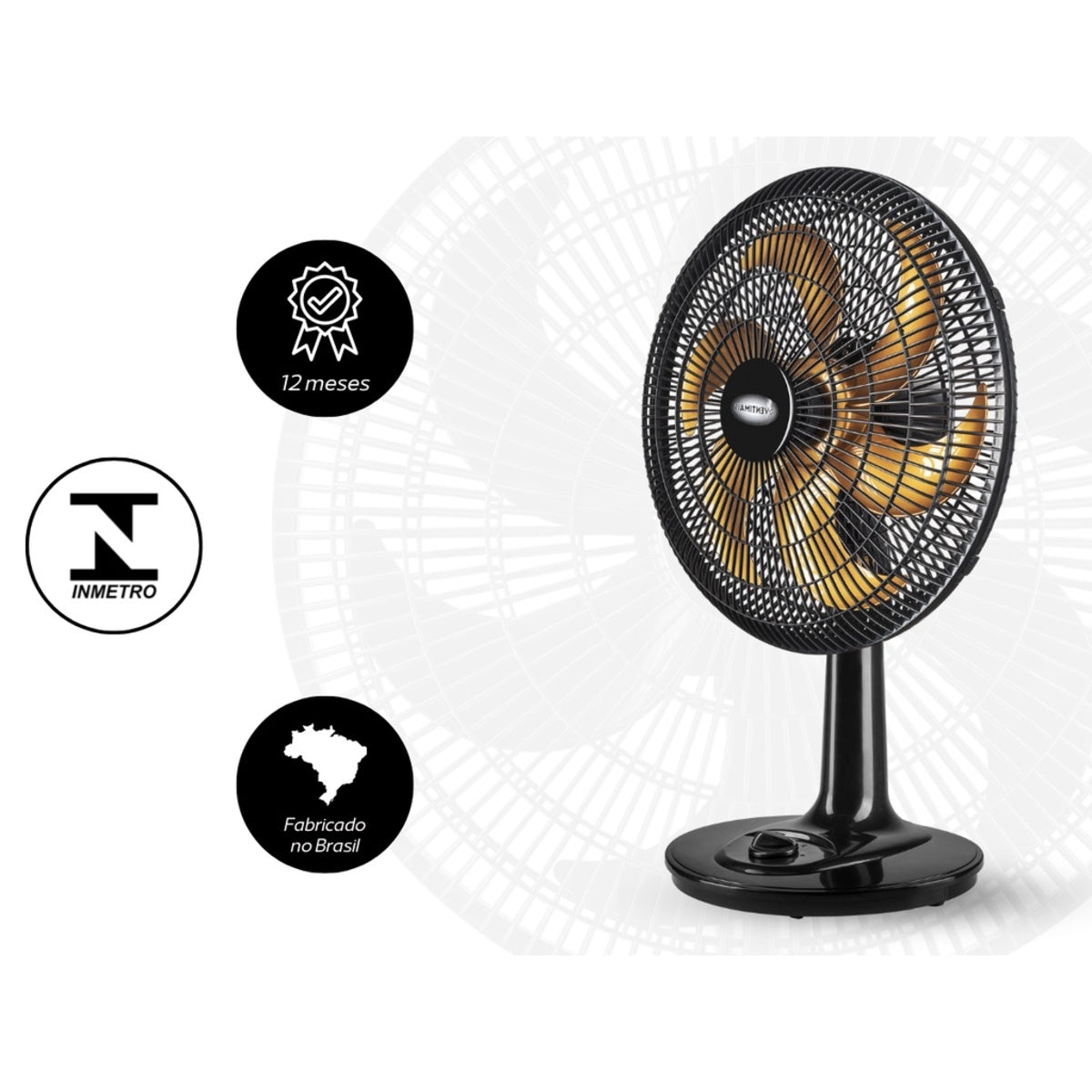 Ventilador Oscilante de Mesa 40cm Turbo 220v Ventimais