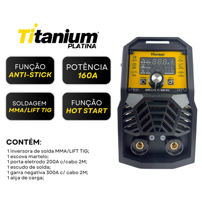 MÁQUINA INVERSORA DE SOLDA ARCLITE TI160 BV 08419 TITANIUM