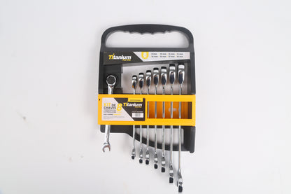 KIT CHAVES COMBINADA COM CATRACA 8 PECAS 08382 TITANIUM