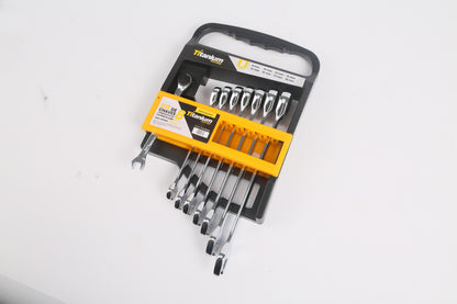 KIT CHAVES COMBINADA COM CATRACA 8 PECAS 08382 TITANIUM