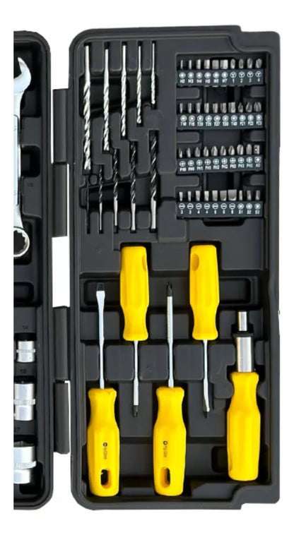 KIT DE FERRAMENTAS TITANIUM C/ 128 PCS 07611 TITANIUM