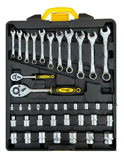 KIT DE FERRAMENTAS TITANIUM C/ 128 PCS 07611 TITANIUM