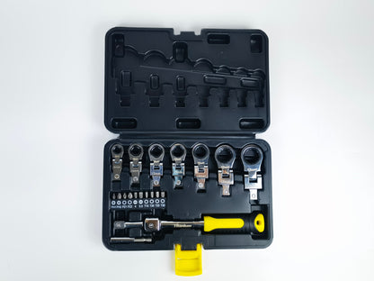 KIT CHAVE CATRACA CABECA FLEX E BITS 20 PCS 08385 TITANIUM
