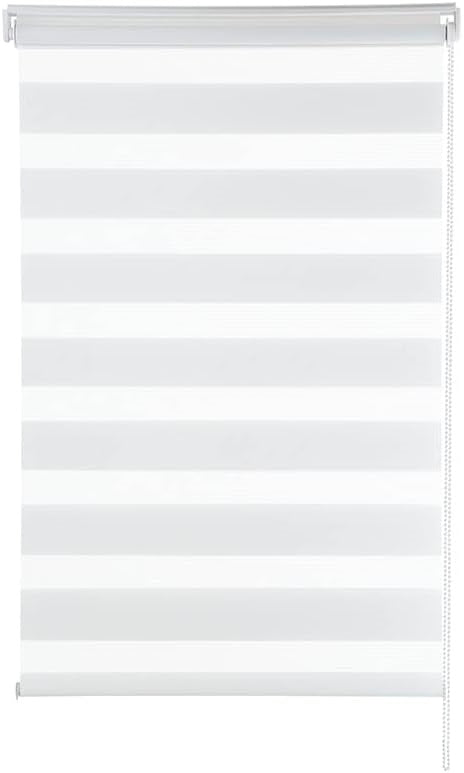 Persiana Janela Rolo Zebra T-Duplo 140X160 Branca Evolux