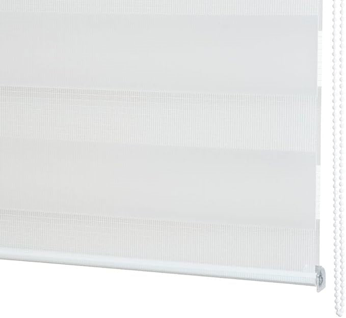 Persiana Janela Rolo Zebra T-Duplo 140X160 Branca Evolux
