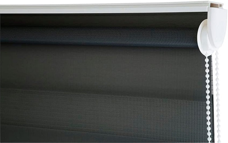 Persiana Janela Rolo Zebra T-Duplo 1,60X1,60 Preta Evolux