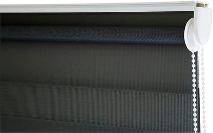 Persiana Janela Rolo Zebra T-Duplo 1,60X1,60 Preta Evolux