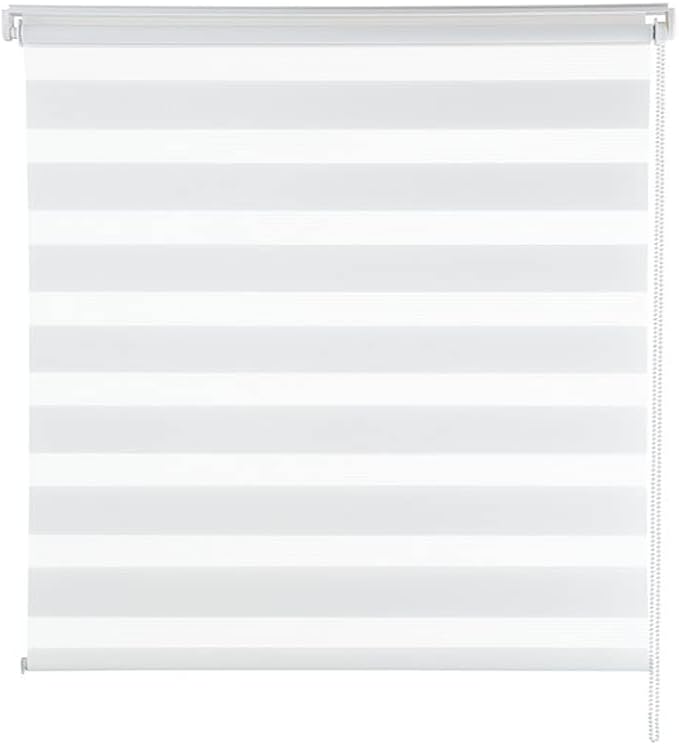 Persiana Janela Rolo Zebra T-Duplo 1,60X1,60 Branca Evolux