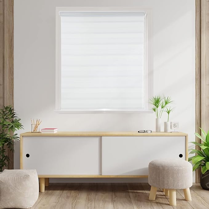 Persiana Janela Rolo Zebra T-Duplo 1,60X1,60 Branca Evolux