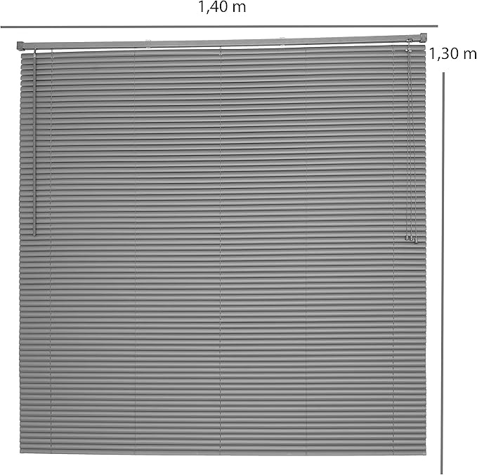 Persiana OFF-25 com Lâminas PVC 25mm Chumbo 1,40X1,30 Evolux