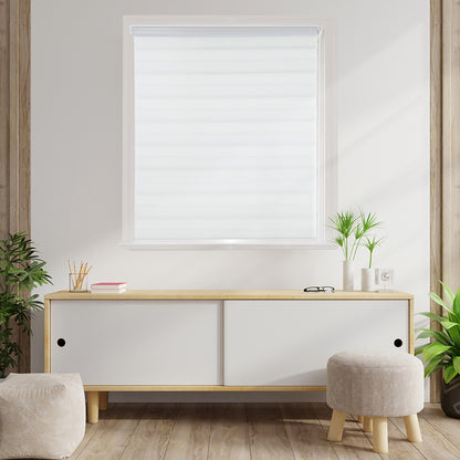 Persiana Janela Rolo Zebra T-Duplo 120X160 Branca Evolux