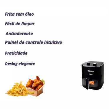 Fritadeira Elétrica Sumay Air Fryer 4,5L SM-FEP4L 220v