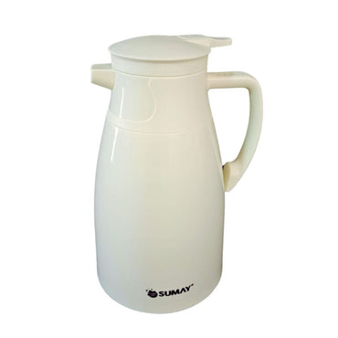 Garrafa Térmica 1L Branca com Ampola Vidro Mônaco SM-GTMBR