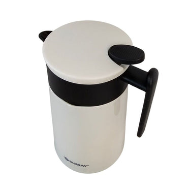 Garrafa Térmica 1L Branca com Ampola Vidro Paris SM-GTPPRBR