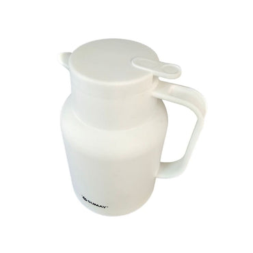 Garrafa Térmica 1L Branca com Ampola Vidro Veneza SM-GTVBR