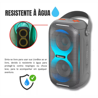 Caixa De Som Portátil Sumay Starbox SM-CSP1312C Cinza