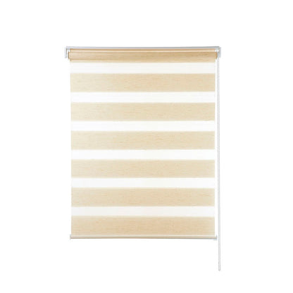 Persiana Janela Rolo Zebra TDuplo 140X160 Bege Linho Evolux