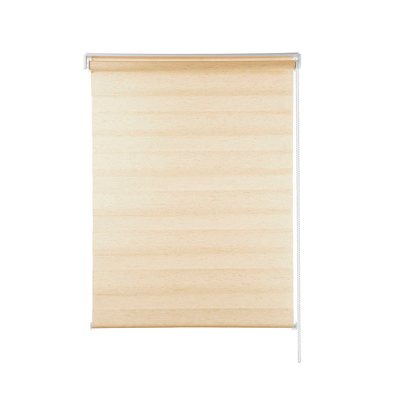 Persiana Janela Rolo Zebra TDuplo 140X160 Bege Linho Evolux