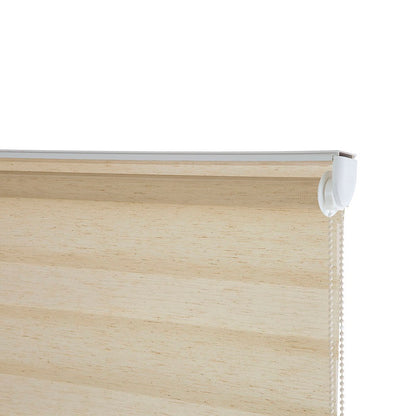 Persiana Janela Rolo Zebra TDuplo 140X160 Bege Linho Evolux