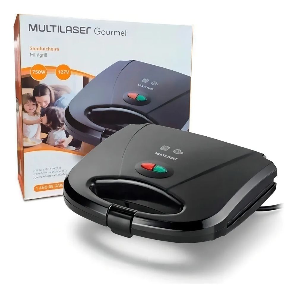 Sanduicheira Minigrill 750w Preta 127v Ce043 Multi