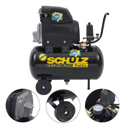 Motocompressor Pratiko 25Litros CSI8,6/25 2Hp -127V - Schulz