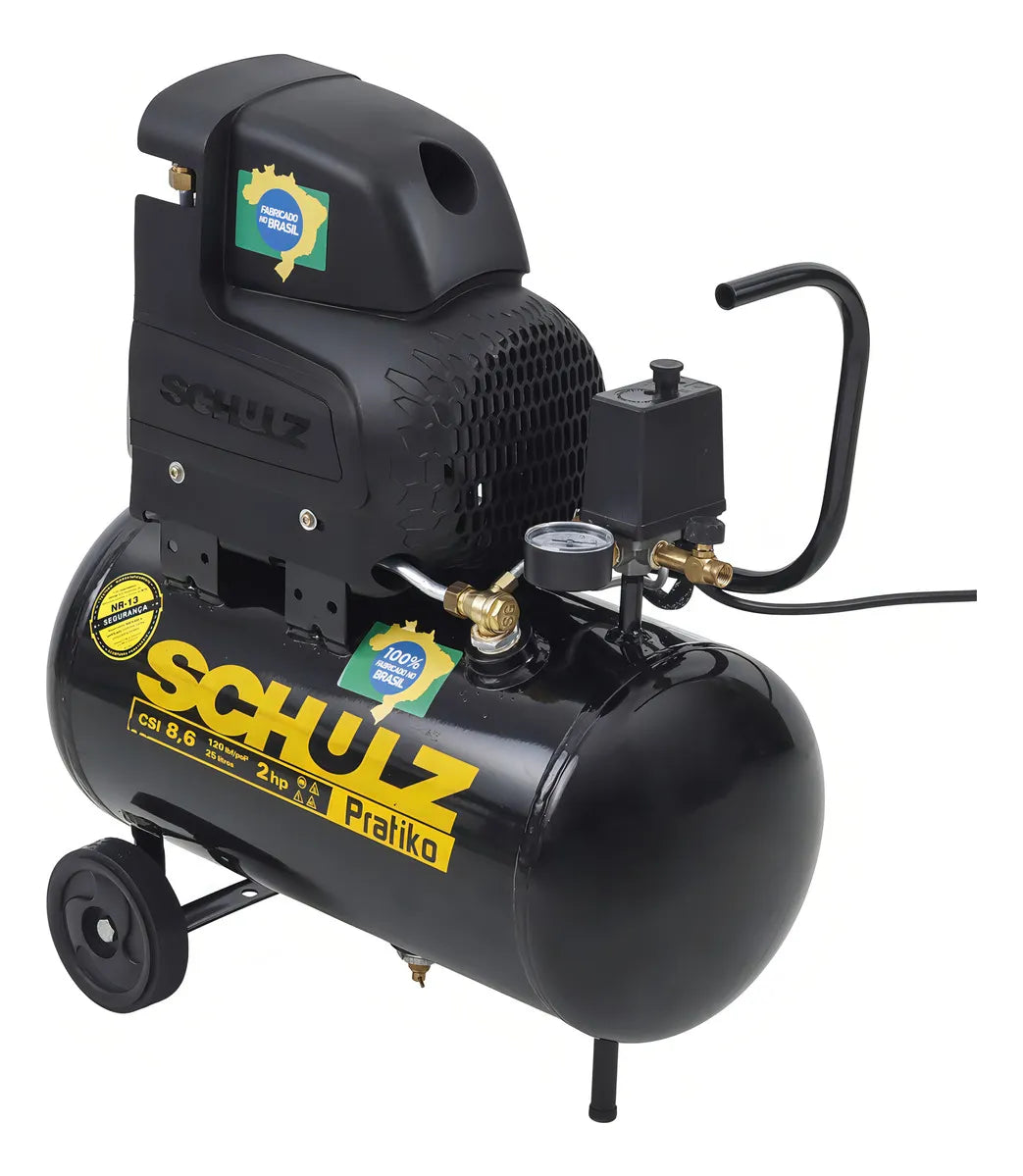 Motocompressor Pratiko 25Litros CSI8,6/25 2Hp -220V - Schulz