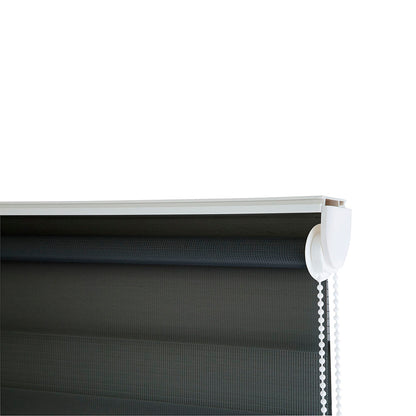 Persiana Janela Rolo Zebra T-Duplo 120X260 Preta Evolux