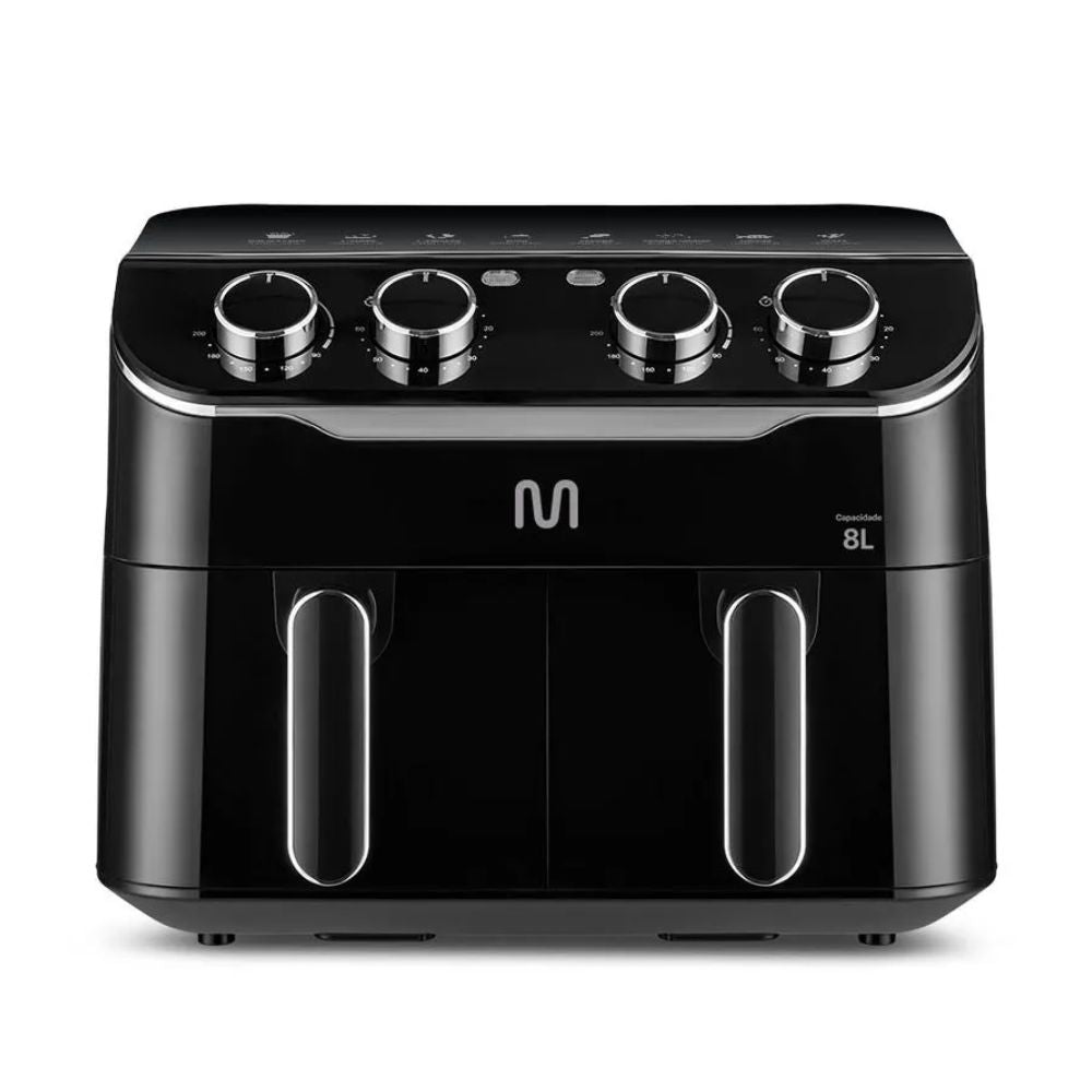 Fritadeira Elétrica Air Fryer 8l 2 Gavetas 127v Multi Go233