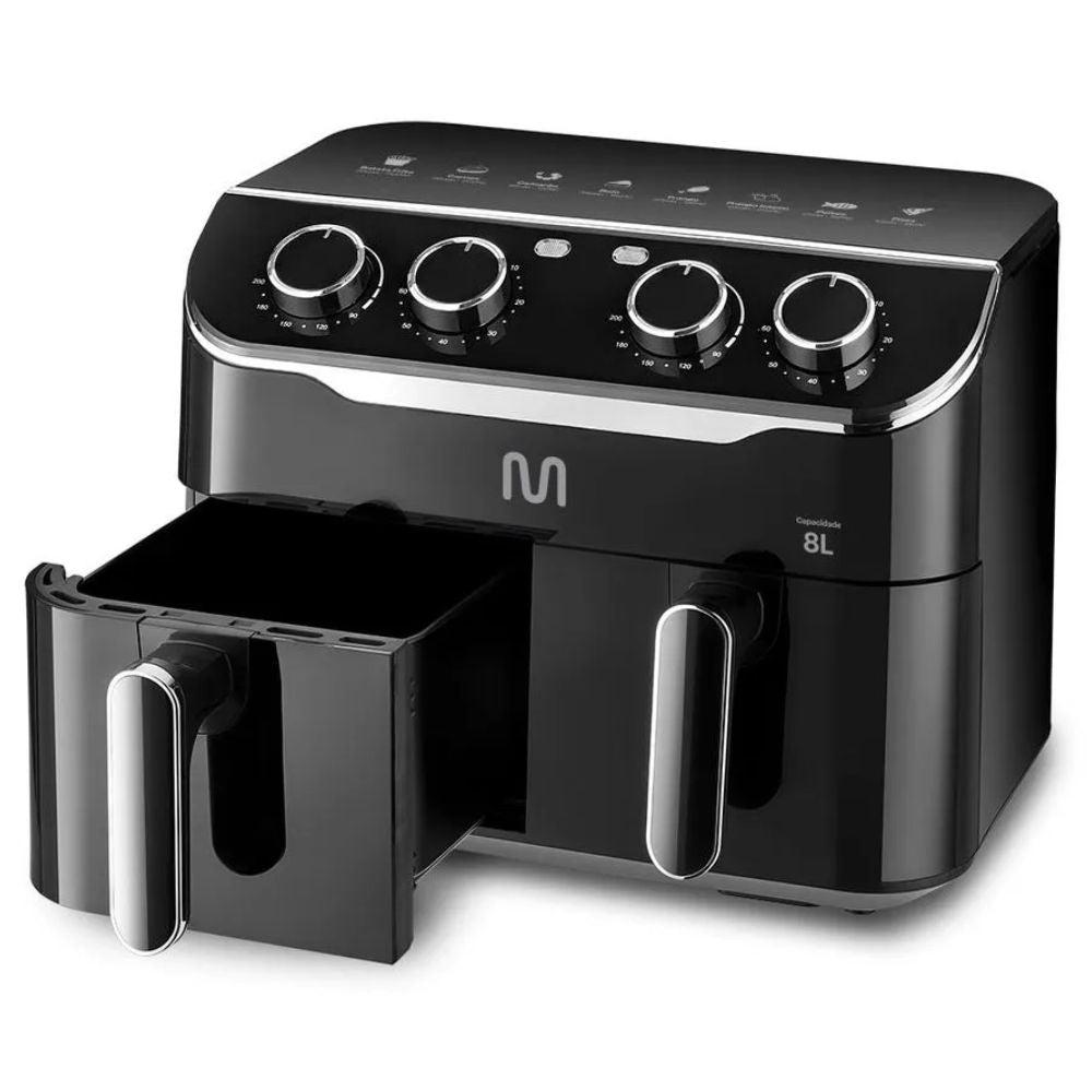 Fritadeira Elétrica Air Fryer 8l 2 Gavetas 127v Multi Go233