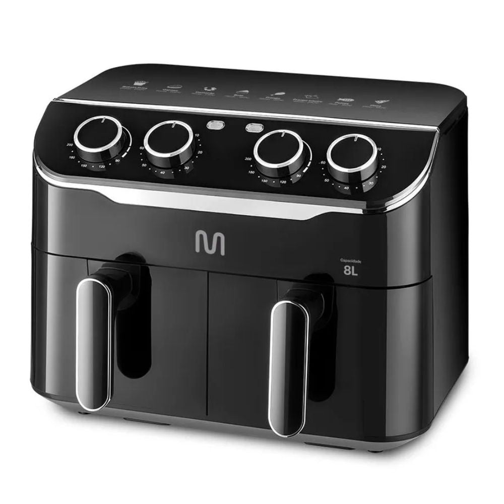 Fritadeira Elétrica Air Fryer 8l 2 Gavetas 127v Multi Go233