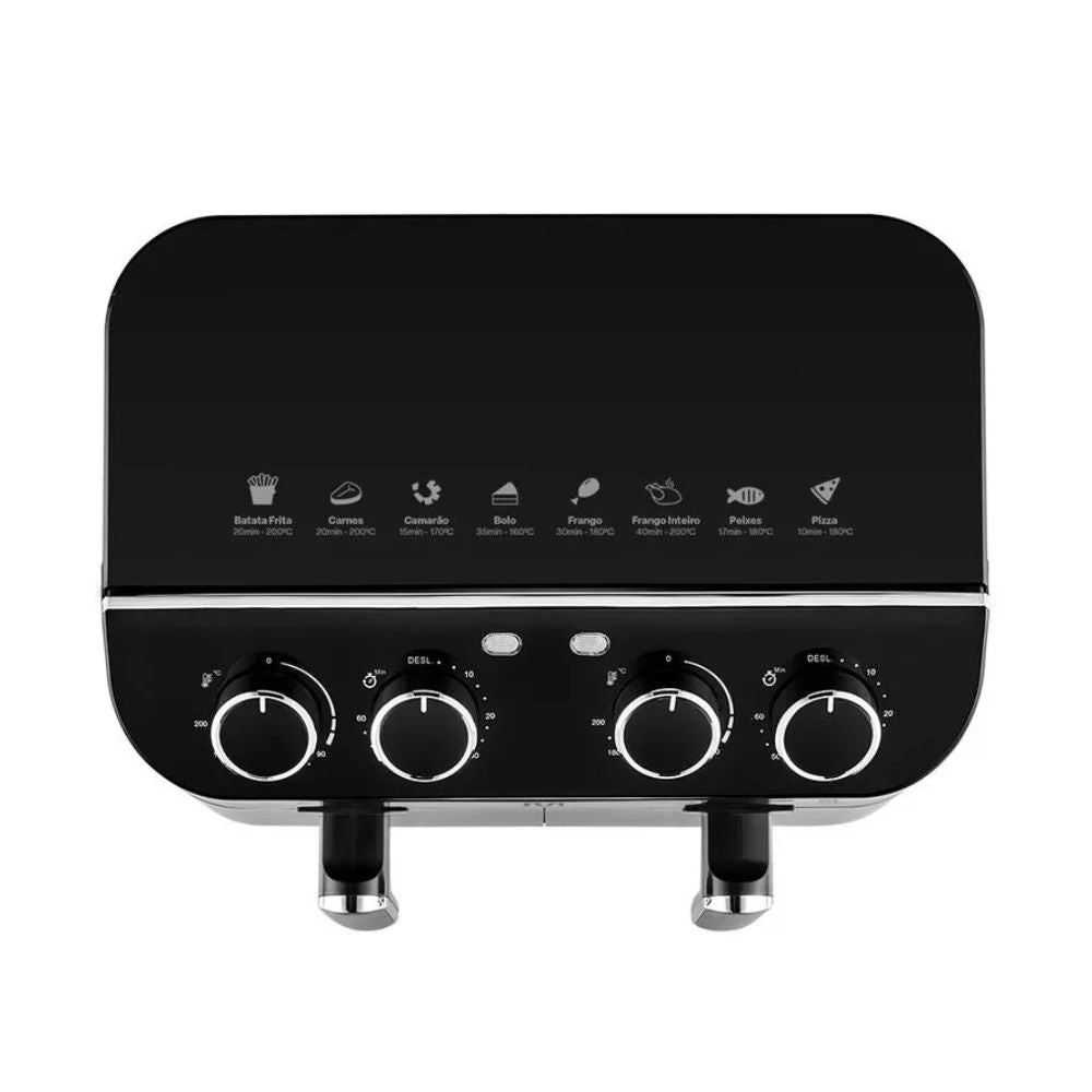 Fritadeira Elétrica Air Fryer 8l 2 Gavetas 127v Multi Go233