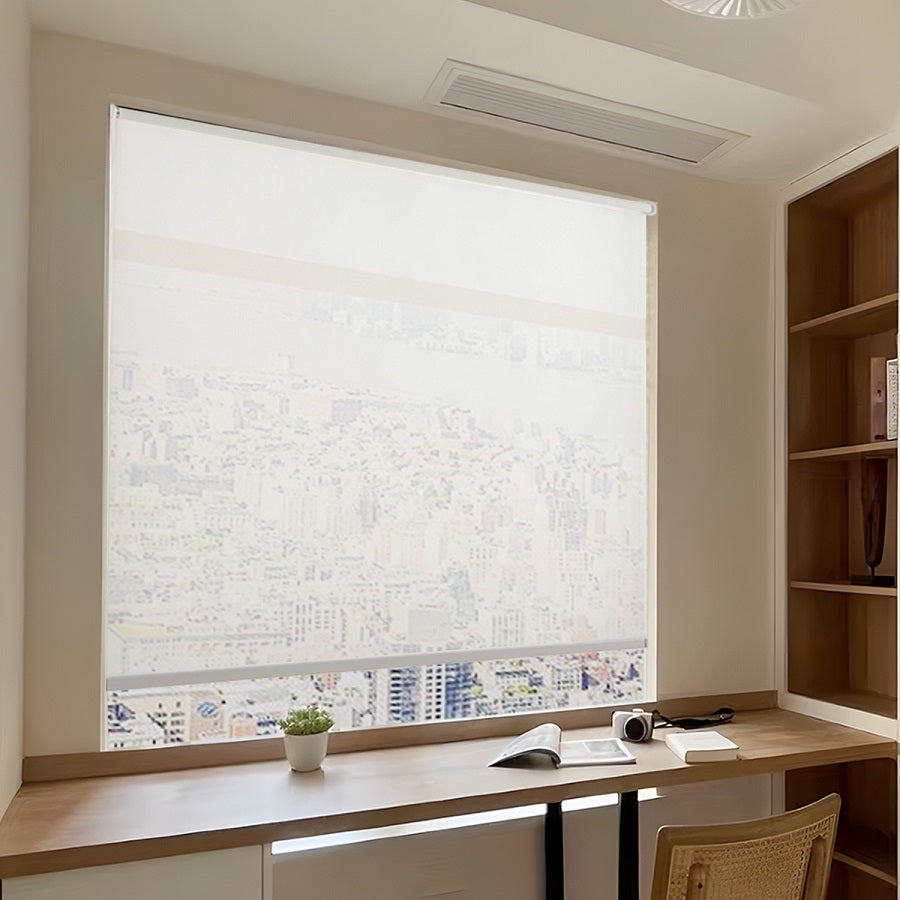 Persiana Bloom Corta Luz 160x160 Off White - Evolux