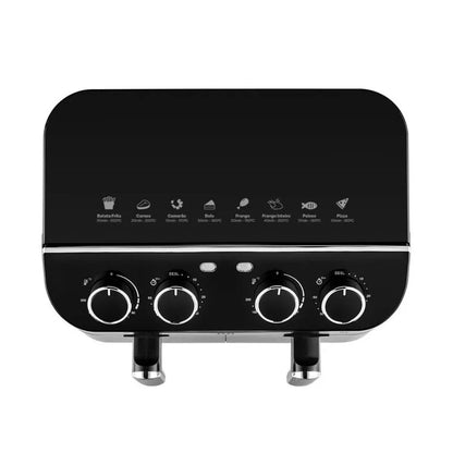 Fritadeira Elétrica Air Fryer 8l 2 Gavetas 220v Multi Go234