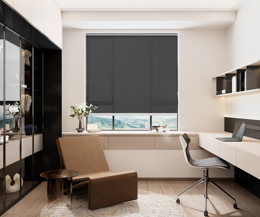 Persiana Noblesse Corta Luz 160x160 Preta - Evolux