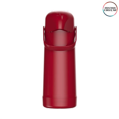 Garrafa Térmica Magic Pump 1Litro Vermelho Latino - Termolar