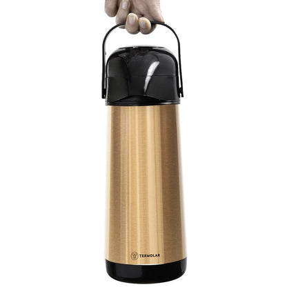 Garrafa Térmica Lúmina 1 Litro Inox Gold Termolar