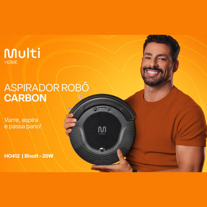 Robô Aspirador Multi Carbon Varre Aspira e Passa Pano HO412