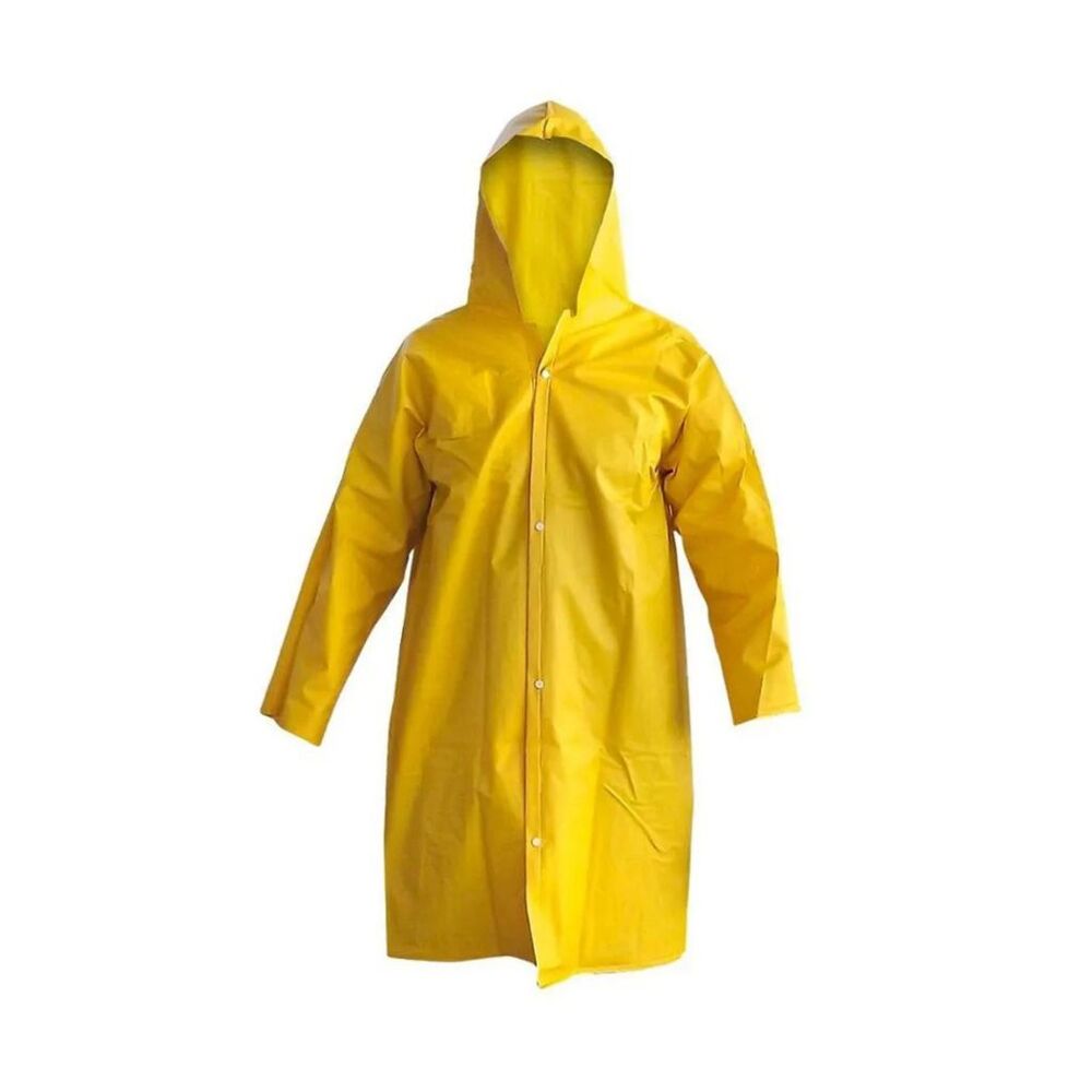 Capa De Chuva Impermeável Tamanho M Pvc Forrado Com Capuz