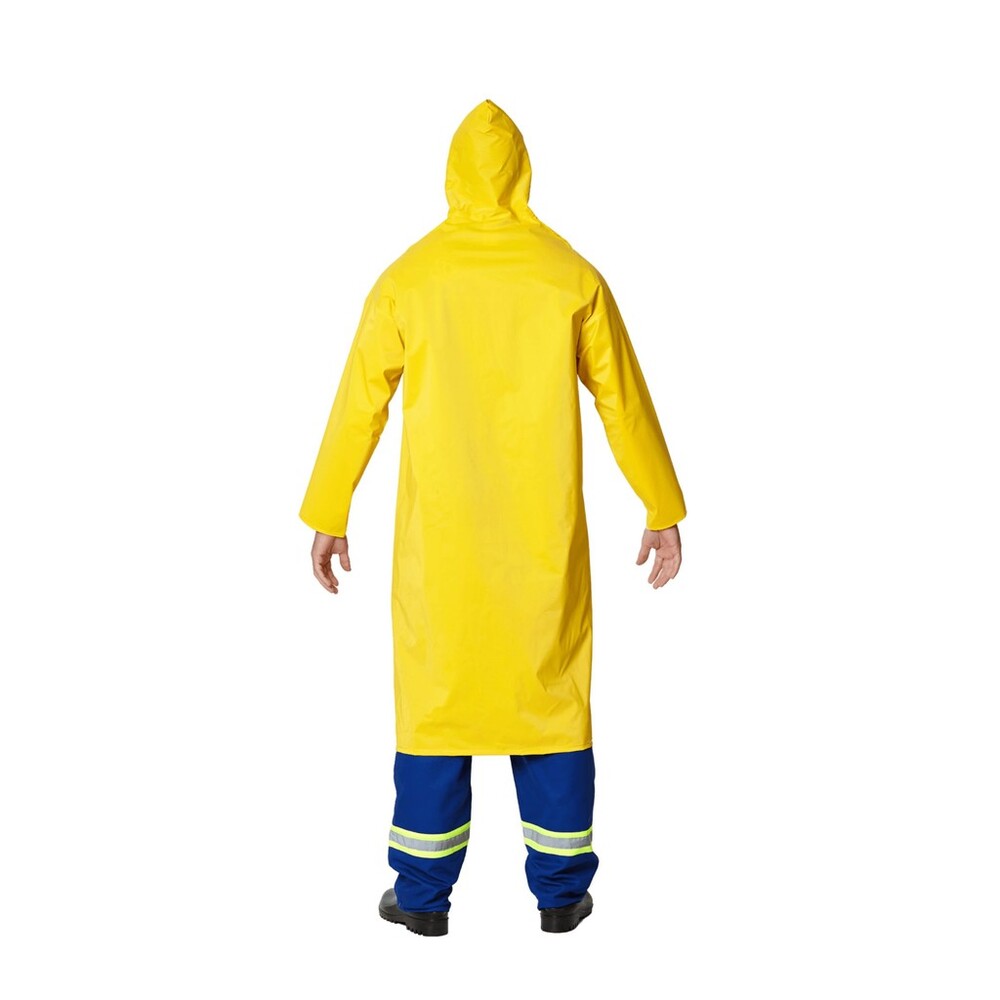 Capa De Chuva Impermeável Tamanho G Pvc Forrado Com Capuz