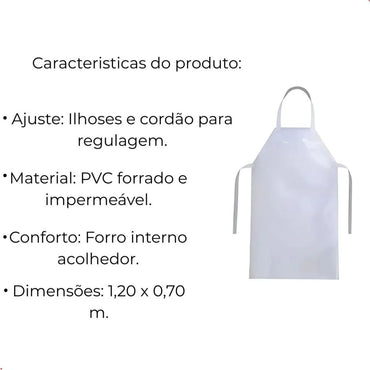 Avental Pvc Com Ilhós E Cordão Forrado 1.20x0.65 Brascamp