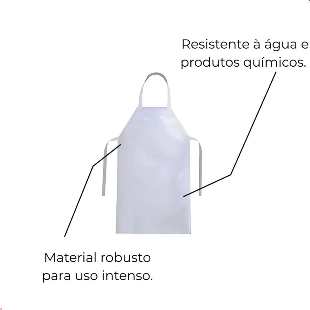 Avental Pvc Com Ilhós E Cordão Forrado 1.20x0.65 Brascamp