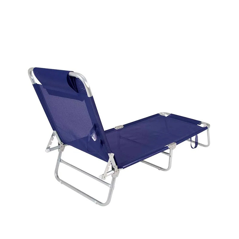 Cadeira Espreguiçadeira Alumínio Azul Marinho 002701 - Mor