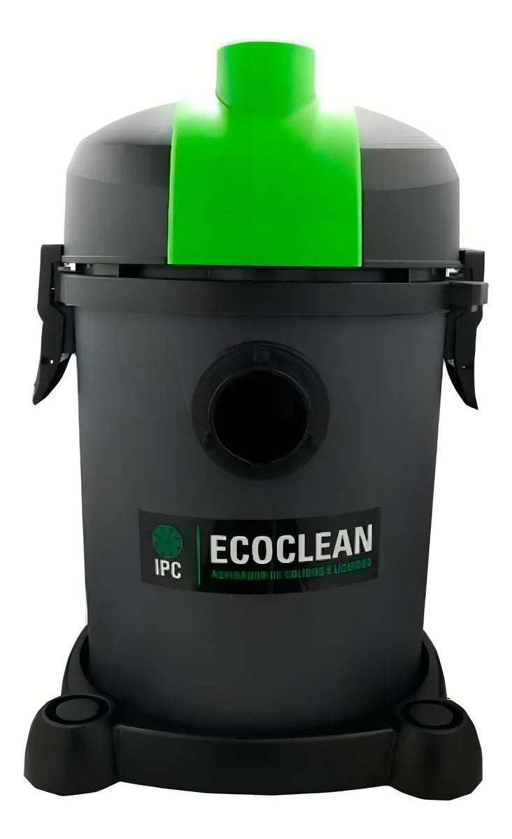 Aspirador Tambor IPC Ecoclean 18L preto e verde 127V