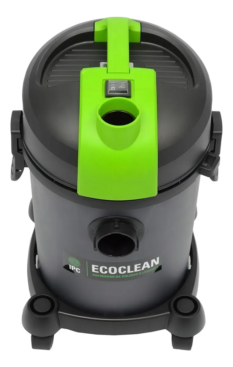 Aspirador Tambor IPC Ecoclean 18L preto e verde 127V