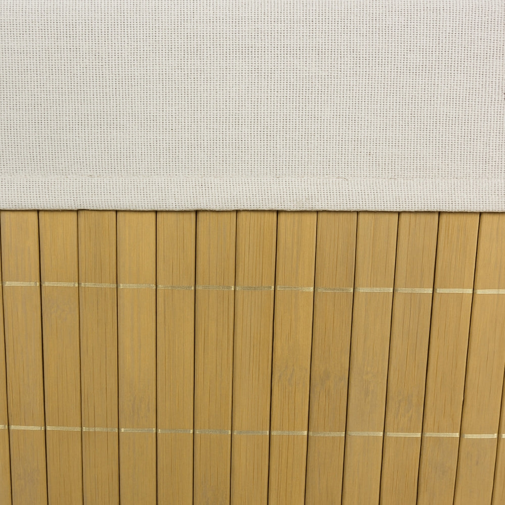 Cesto De Roupa Bambu 65L Evolux N2301688 Retangular C/ Tampa