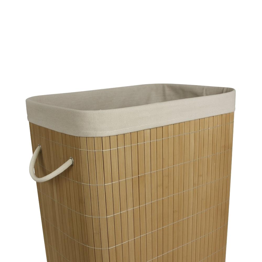 Cesto De Roupa Bambu 65L Evolux N2301688 Retangular C/ Tampa