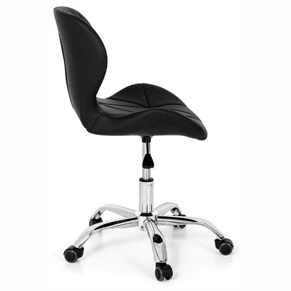 Cadeira Office Eiffel Slim Base Giratória Preta Evolux