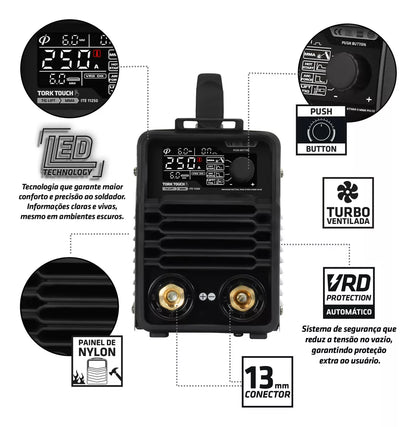 INVERSOR 250 AMPERES (TIG/ELETRODO) 220V ITE-11250-220V TORK